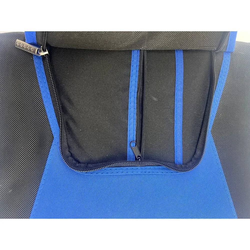 Five Star Folder Pencil Holder School  Blue Black College Zipper Binder Durable